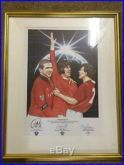 Seventh Heaven Best Cantona Robson Manchester United 49/350 signed print