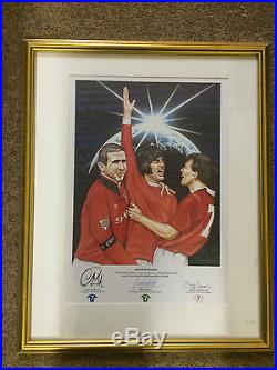 Seventh Heaven Best Cantona Robson Manchester United 49/350 signed print