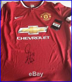 Sign With COA Manchester United Shirt Juan Mata Signature Official