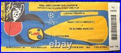 Signed 1999 Champions League Final Manchester United Match Ticket Stub Programme
