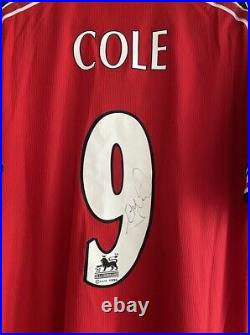 Signed ANDREW COLE Shirt Manchester United EXACT PHOTO PROOF Man Utd 1999