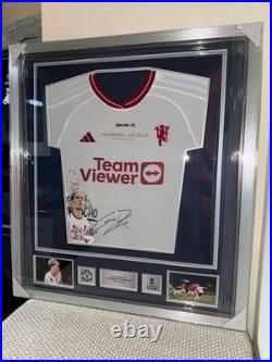 Signed Alejandro Garnacho Manchester Utd Icons FA Cup Framed Shirt WithCOA + PROOF