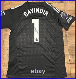 Signed Altay Bayindir Manchester United 23/24 Home Goalkeeper Shirt Proof Turkey