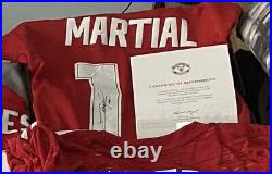 Signed Antony Martial Manchester United Signed Shirt Official Club COA Man Utd