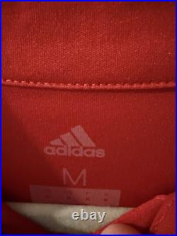 Signed Authentic Ashley Young Manchester United Shirt Red, Medium 2014-2015