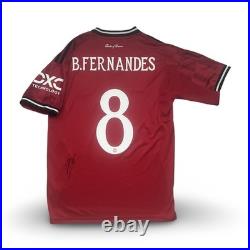 Signed Bruno Fernandes Manchester United Football Shirt 2025/26 With Proof & COA Signed Bruno Fernandes Manchester United Football Shirt 2025/26 With Proof & COA