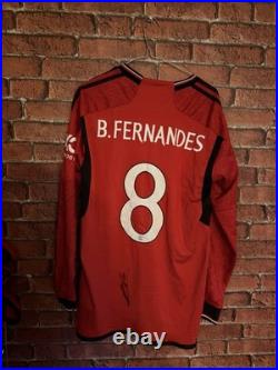 Signed Bruno Fernandes Manchester United L/S Autographed Shirt WithCOA See PROOF