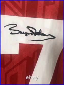 Signed Bryan Robson Manchester United 1993/94 Shirt COA Signed Bryan Robson Manchester United 1993/94 Shirt COA