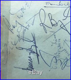 Signed Busby Babes Manchester United X9 Autograph Book Page Duncan Edwards ++