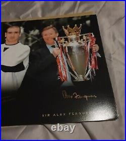 Signed Cantona And Ferguson Manchester United Autograph Photo With Coa 16x12 Signed Cantona And Ferguson Manchester United Autograph Photo With Coa 16x12