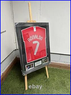 Signed Cristiano Ronaldo Manchester United Shirt With COA + Photo Proof