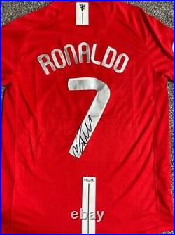Signed Cristiano Ronaldo Manchester United Shirt With Coa