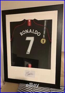 Signed Display Ronaldo Man Utd 7 2008 League Champions Shirt Plus Premier Medal