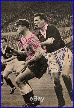 Signed Duncan Edwards Busby Bsges Manchester United FC 1950s Football Autograph