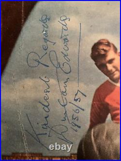 Signed Duncan Edwards Full Size Poster Manchester United Football Autograph 57