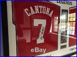 Signed Eric Cantona & Cristiano Ronaldo Framed Shirts Manchester United Legends