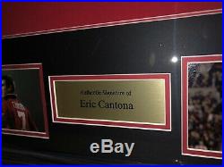 Signed Eric Cantona Framed Football Shirt France Manchester United