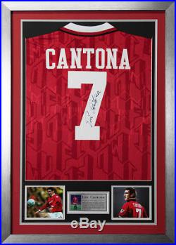 Signed Eric Cantona Man Utd 1994 FA Cup Final Framed Shirt Manchester United