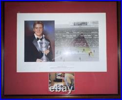 Signed Framed David Beckham Manchester United Print Limited Edition + Proof