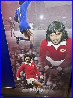 Signed Framed George Best Manchester United 1968 Away Shirt Northern Ireland Signed Framed George Best Manchester United 1968 Away Shirt Northern Ireland