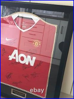 Signed & Framed Manchester Man United Shirt Premier League Winners 2010/11