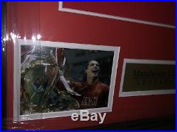 Signed Framed Manchester United Home Shirt By Cantona Scholes Ronaldo Robson Law