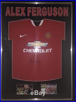 Signed Framed Manchester United Home Shirt By Sir Alex Ferguson