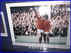Signed Framed Manchester United Retro 1968 Home Shirt By George Best