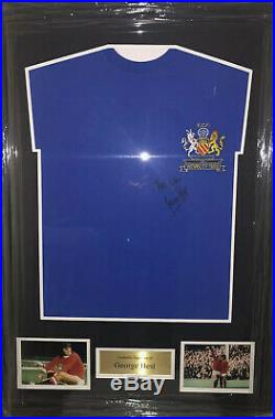 Signed Framed Manchester United Retro Shirt By George Best 1968 Away