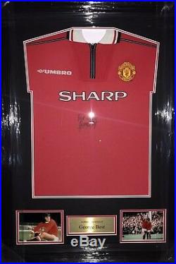 Signed Framed Manchester United Retro Shirt By George Best Modern