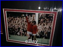 Signed Framed Manchester United Retro Shirt By George Best Modern
