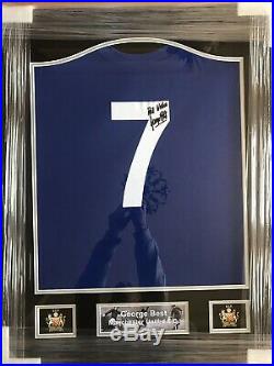 Signed Framed Manchester United Retro Shirt Number Signed George Best 1968 COA