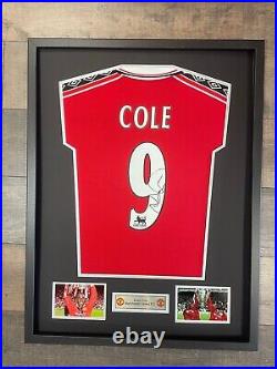 Signed Framed Manchester United Shirt 1999 Andy Cole