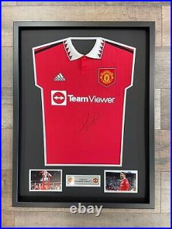 Signed Framed Manchester United Shirt 2022 2023 Casemiro COA