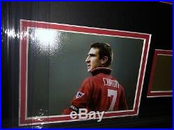 Signed Framed Numbered Manchester United Home Shirt By Eric Cantona