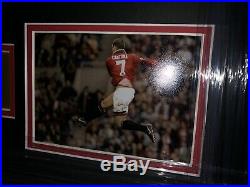 Signed Framed Numbered Manchester United Home Shirt By Eric Cantona