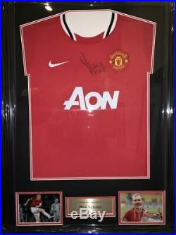 Signed Framed Paul Scholes Manchester United Autograph Home Shirt England
