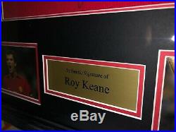 Signed Framed Roy Keane Retro Manchester United Home Shirt