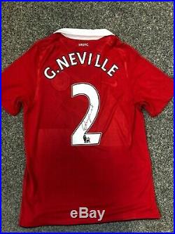 Signed Gary Neville Manchester United Shirt PRIVATE SIGNING With PROOF