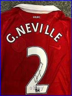 Signed Gary Neville Manchester United Shirt PRIVATE SIGNING With PROOF