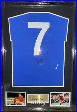 Signed George Best Manchester United Framed Rare 1968 Away Shirt European Cup