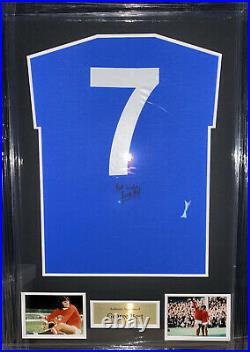 Signed George Best Manchester United Framed Rare 1968 Away Shirt European Cup