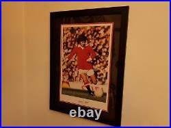 Signed George Best Manchester United Framed Wall Picture