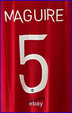 Signed HARRY MAGUIRE Manchester United 22/23 Home Shirt PROOF Man Utd U England