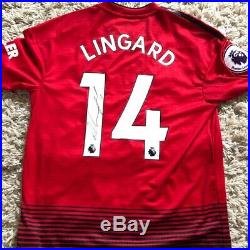 Signed Jesse Lingard Manchester United 18/19 Shirt Man Utd MATCH ISSUED WORN