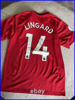 Signed Jesse Lingard Manchester United Premier League shirt with COA