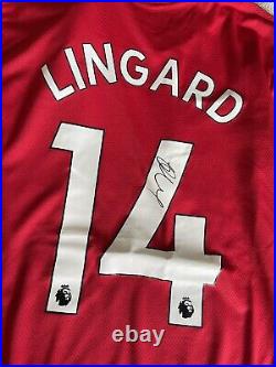 Signed Jesse Lingard Manchester United Premier League shirt with COA