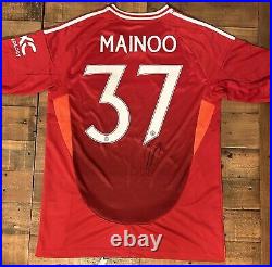 Signed Kobbie Mainoo Manchester United 24/25 Home Shirt Proof Portugal England