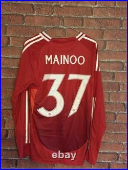 Signed Kobbie Mainoo Manchester United Autographed Home Shirt With COA & Proof
