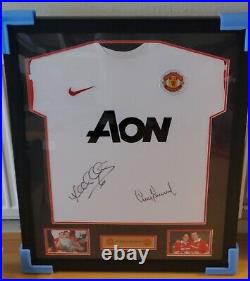 Signed Lee Sharpe & Gary Pallister Manchester United Framed Shirt